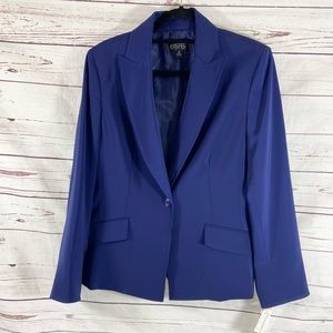 Kasper Blazer Jacket Women’s 12 Purple Blazer Long Sleeves One Button.